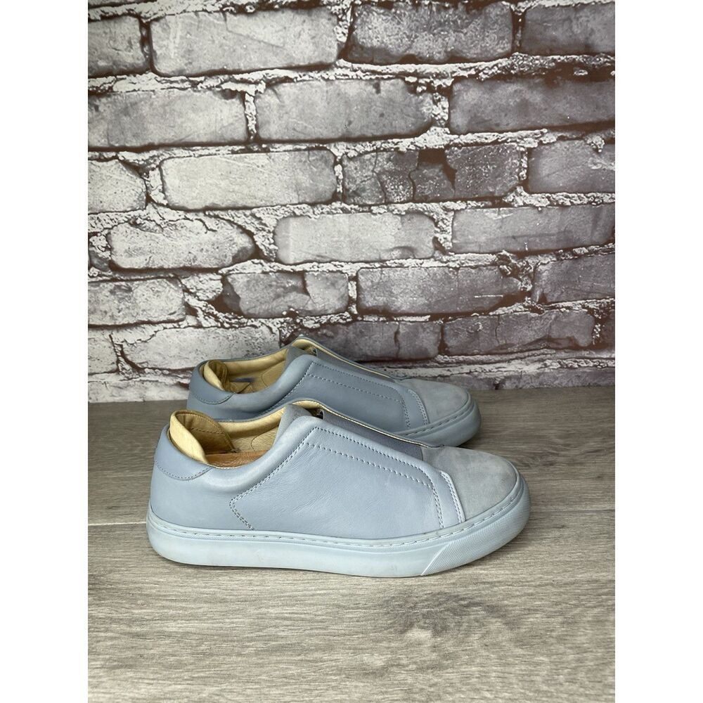 Alma Mater Blue Leather Slip On Casual Sneakers Shoes Women’s Sz 37EU/6.5M US - Picture 14 of 16